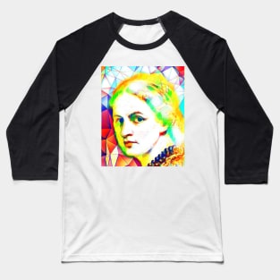 Anne Bronte Colourful Portrait | Anne Bronte Artwork 12 Baseball T-Shirt